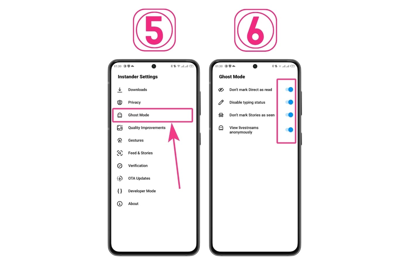 How To Turn On Ghost Mode In Instander